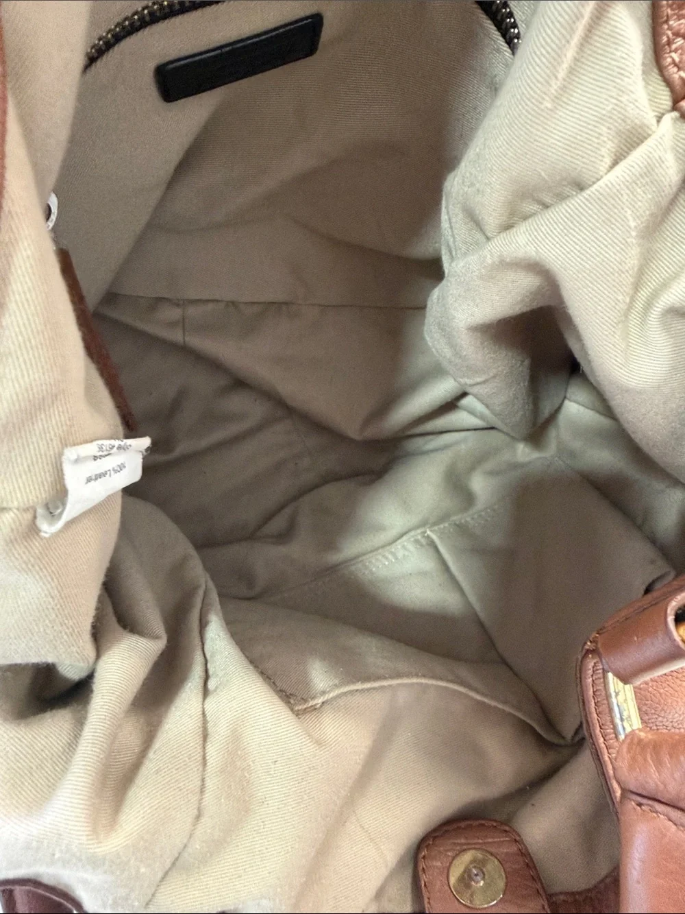 J Crew Classic Brown Leather Tote Handbag
